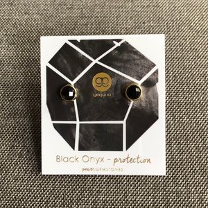 Gorjana Power Gemstone Stud in Onyx